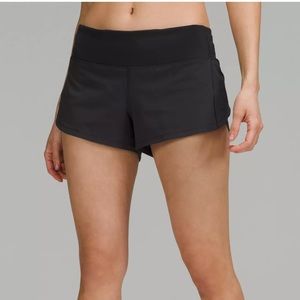 Lululemon black speed up shorts 2.5 size 2!!!